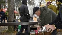 Zabíjačkové hody v prostějovském lesoparku Hloučela v bistru U Matesů, 13. 11. 2021