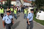 Protestní pochod proti problematickému soužití s romskými spoluobčany v Dřevnovicích na Prostějovsku