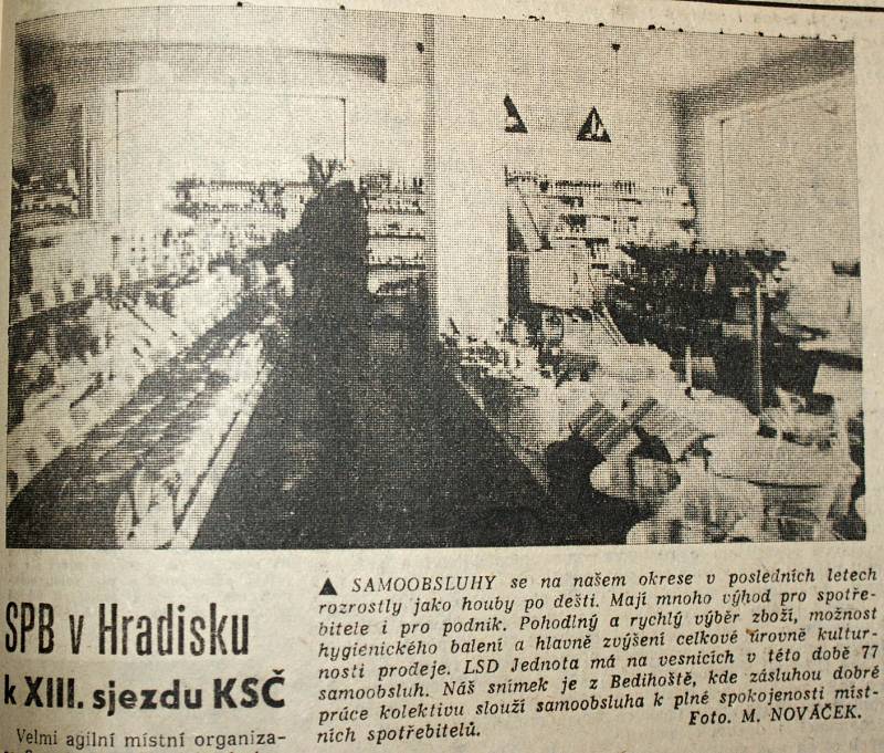 Výstřižek ze Stráže lidu z roku 1966