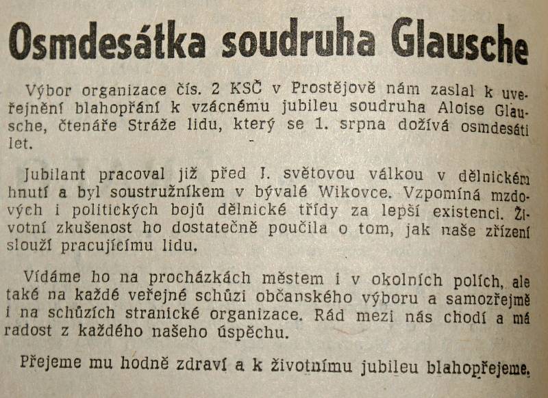 Výstřižek ze Stráže lidu z roku 1966