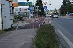 Poslední úsek cyklostezky v Olomoucké ulici
