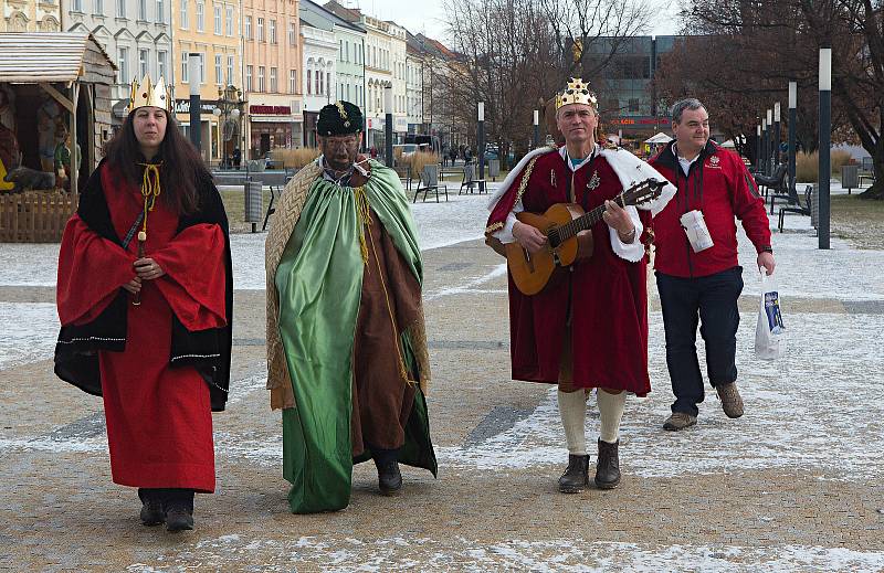 Tříkrálové koledování České katolické charity v Prostějově.