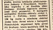 Výstřižek z vánočního vydání prostějovské Stráže lidu z roku 1961