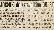 Výstřižek z vánočního vydání prostějovské Stráže lidu z roku 1961