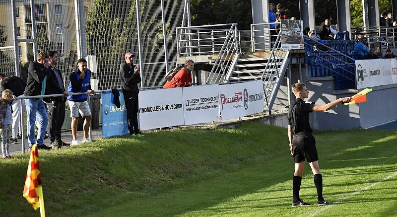 Prostějovská Haná (v bílém) zdolala v domácím prostředí Slovan Černovír 4:1. 28.8. 2021