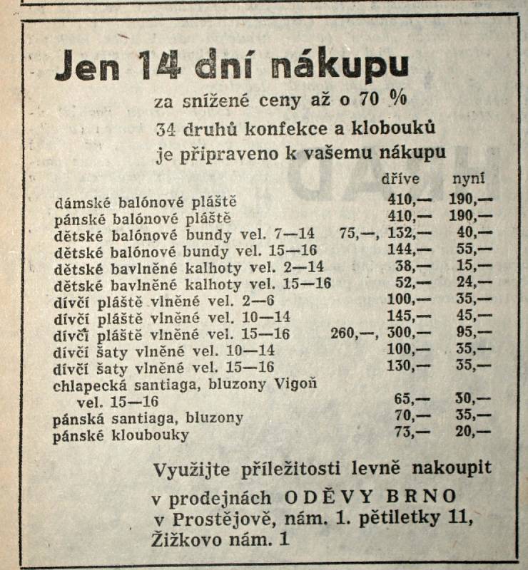 Výstřižek ze Stráže lidu z roku 1966