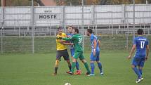 MSFL, 12. kolo: 1. SK Prostějov (v modrobílých dresech) proti Hanácké Slavii Kroměříž