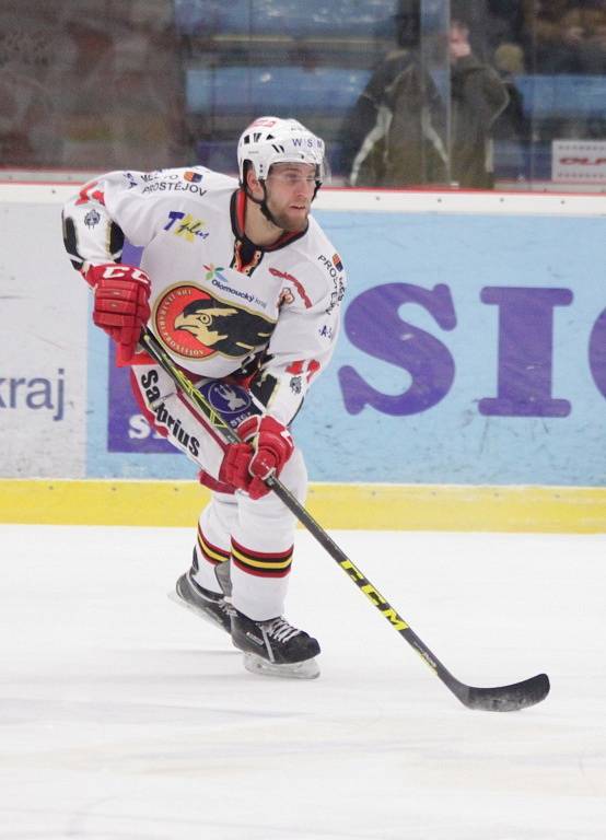 Prostějovští hokejisté se v sobotu na domácím ledě utkali s lídry první ligy kladenskými Rytíři. Patrik Husák