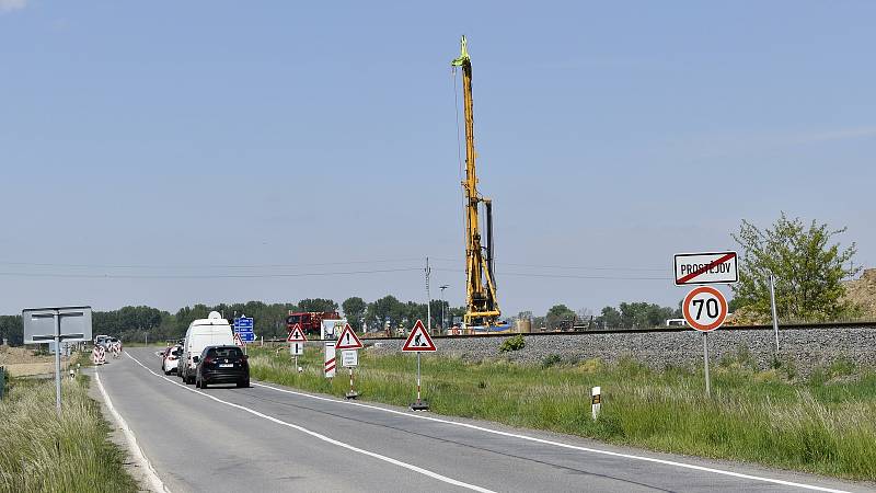 Uzavírka cyklostezky mezi Prostějovem a Kostelcem