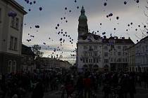 Prostějov - Vypouštění balonků přání pro Ježíška