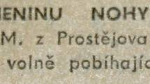 Výstřižek ze Stráže lidu z roku 1966