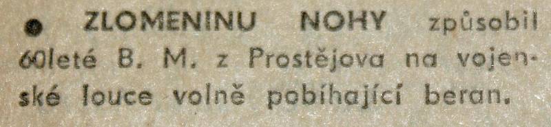 Výstřižek ze Stráže lidu z roku 1966