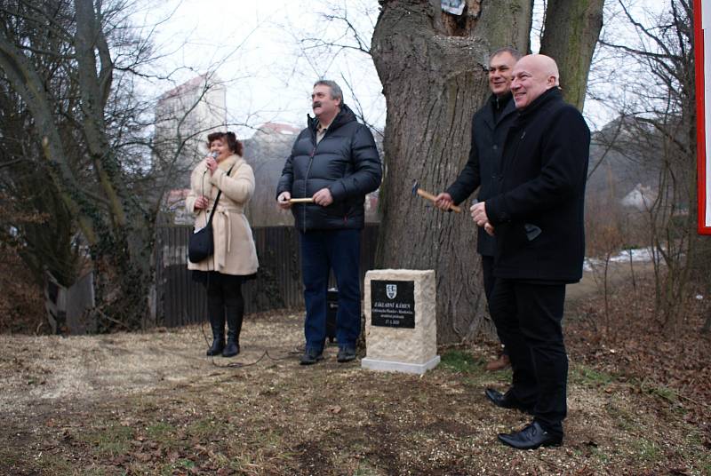 Slavnostní poklepání na základní kámen a oficiální zahájení stavby cyklostezky podél plumlovské přehrady - 27. 1. 2020