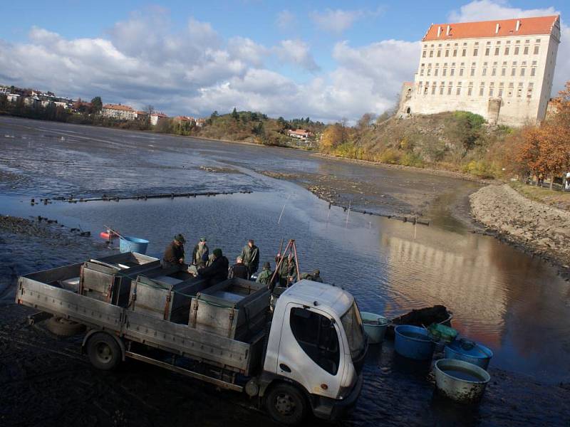 Výlov Podhradského rybníka v Plumlově