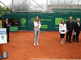 Petra Kvitová při zahájení MS družstev do 14 let v Prostějově