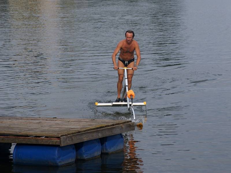 Tomáš Kašpárek na plumlovské přehradě