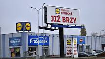 Nová prodejna Lidl v Prostějově, v blízkosti obchodní pasáže Arkáda. 10. listopadu 2021