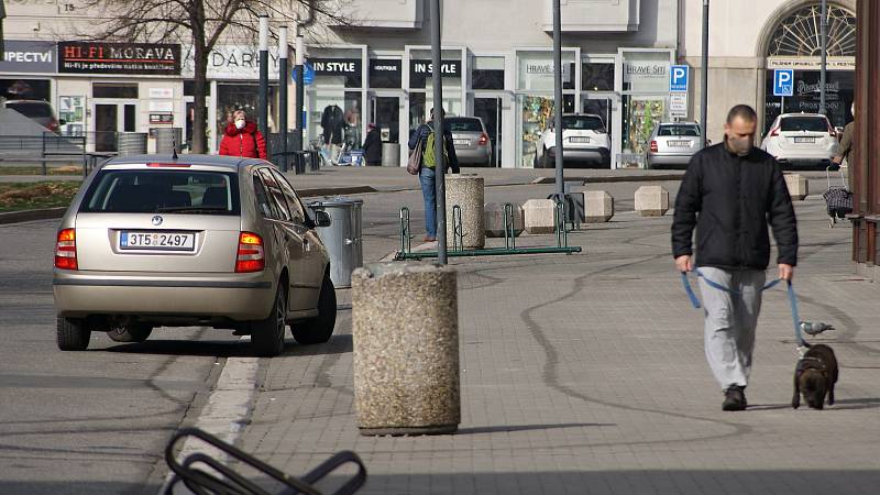 Prostějovské centrum v době koronavirové - pátek 27. 3. 2020 dopoledne