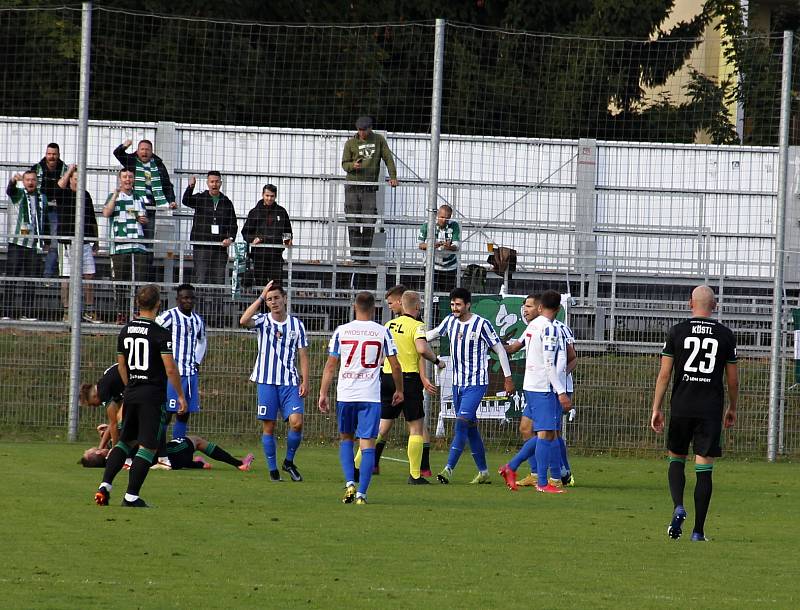 Prostějov prohrál ve 3. kole poháru doma s Bohemians 0:4. protesty kvůli odpískané penaltě