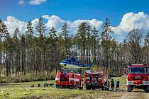 Rozsáhlý lesní požár byl námětem pátečního taktického cvičení složek IZS na Prostějovsku. 21.4. 2023