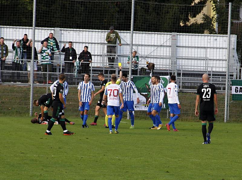 Prostějov prohrál ve 3. kole poháru doma s Bohemians 0:4. protesty kvůli odpískané penaltě