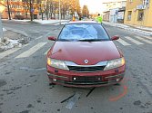 Dopravní nehoda na náměstí Padlých hrdinů v Prostějově - 14. 2. 2021