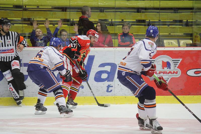 2. kolo WSM Ligy, LHK Jestřábi Prostějov - HC Stadion Litoměřice 1:4 (1:0, 0:1, 0:3). Ondřej Fiala (Prostějov)