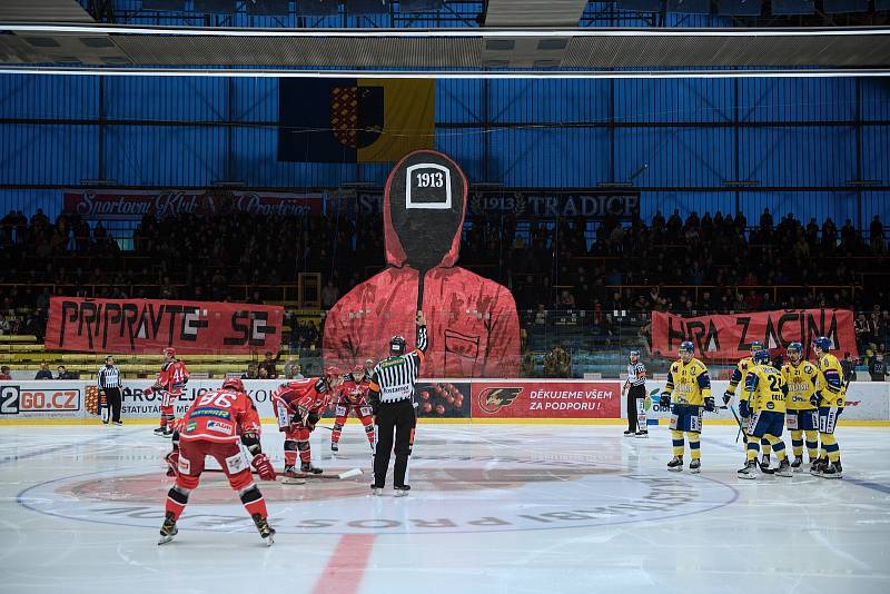 Hokejové derby mezi Prostějovem a Přerovem.
