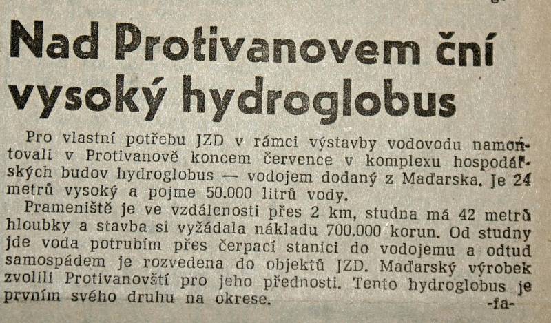 Výstřižek ze Stráže lidu z roku 1966