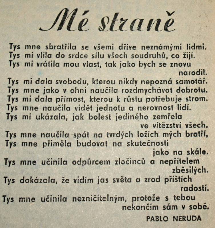 Výstřižek ze Stráže lidu z roku 1966