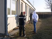 Azylový dům v Prostějově v zimním mrazivém období