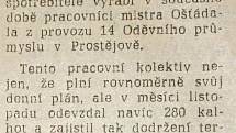 Výstřižek ze Stráže lidu z roku 1966