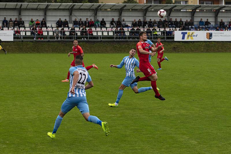 Prostějov (v modro-bílém) remizoval s Brnem 0:0.