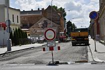 Hned několik uzavírek v centru Prostějova straší řidiče od začátku prázdnin a také s počátkem měsíce srpna. Křižovatka Tylovy a Wolkerovy ulice. 2.8. 2021