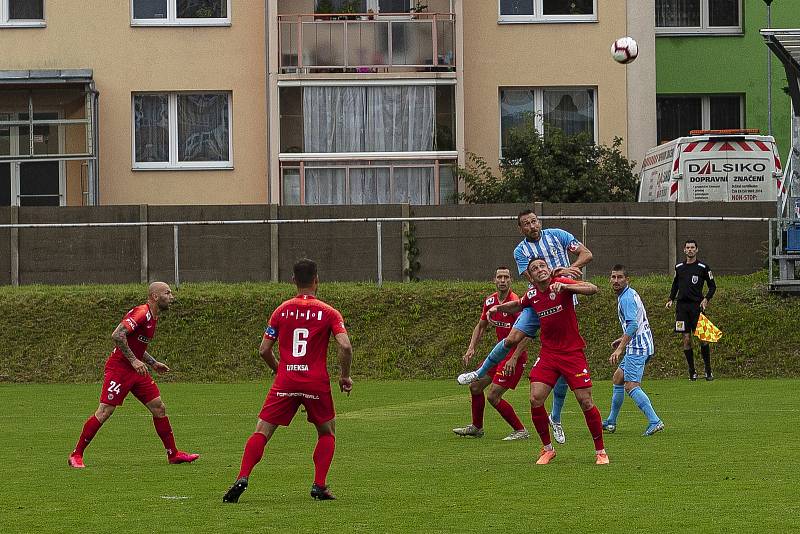 Prostějov (v modro-bílém) remizoval s Brnem 0:0.