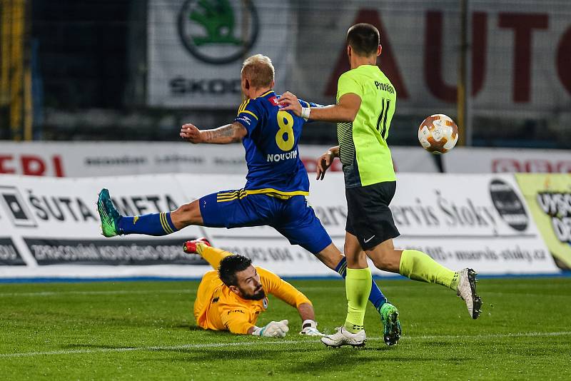 Utkání 13. kola FNL mezi FC Vysočina Jihlava a 1. SK Prostějov.