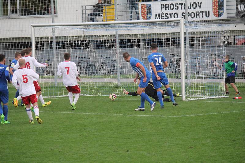 Fotbal, MSFL, 8. kolo: 1. SK Prostějov – TJ Valašské Meziříčí 4:1 (0:1)