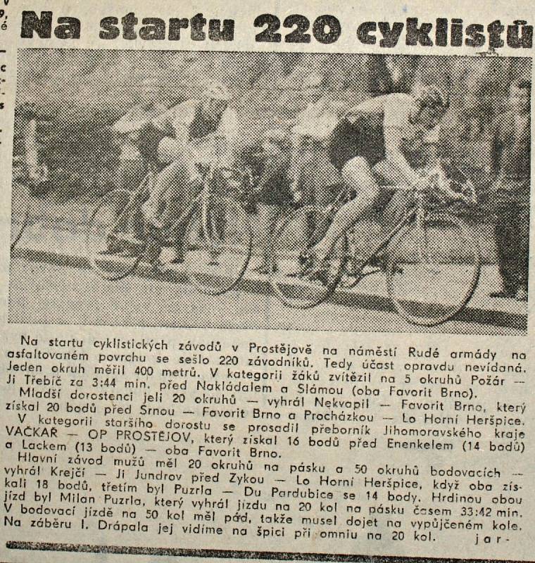 Výstřižek ze Stráže lidu z roku 1966