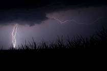 Noční bouřka nad Prostějovskem 9. srpna 2013