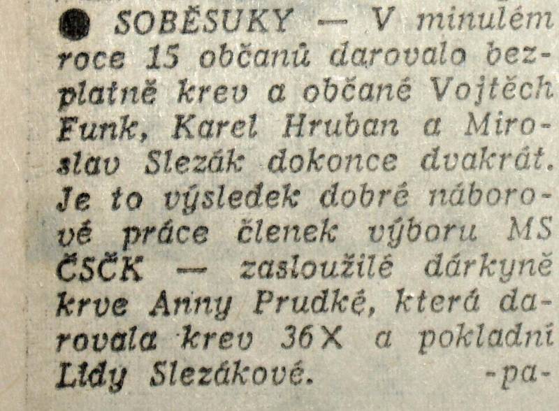 Výstřižek ze Stráže lidu z roku 1966