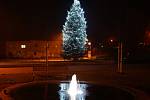 Vánoční strom v Kostelci na Hané