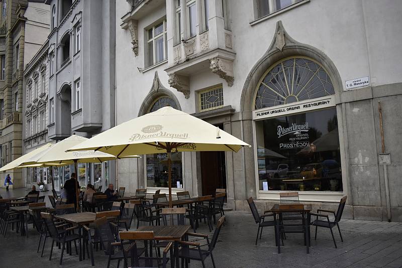 Otevření zahrádek u restaurací a hospod v Prostějově. 17.5. 2021