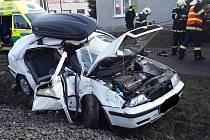 Nehoda vlaku s osobním autem v Kostelci na Hané - 25. 12. 2021