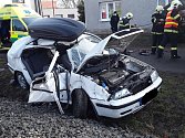 Nehoda vlaku s osobním autem v Kostelci na Hané - 25. 12. 2021