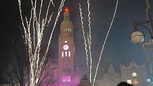 Tradiční silvestrovský ohňostroj na náměstí TGM v Prostějově