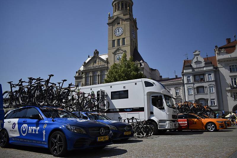 Czech cycling tour 2020 - start druhé etapy v Prostějově. 7.8. 2020