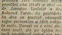 Výstřižek ze Stráže lidu z roku 1966