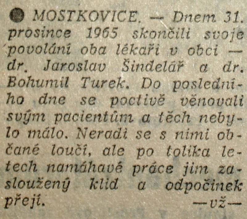 Výstřižek ze Stráže lidu z roku 1966