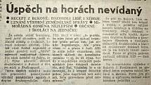 Výstřižek ze Stráže lidu z roku 1966