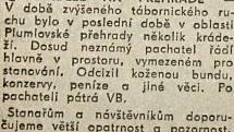 Výstřižek ze Stráže lidu z roku 1966